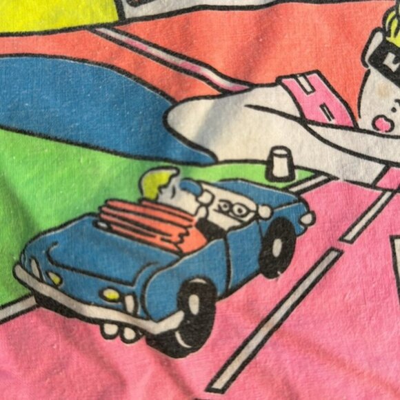 VTG Les Copines Kids 80s/90s Top Neon Colors Size 8 - Picture 8 of 9